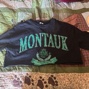 💥 Garage Black and Green Montauk Crop Top